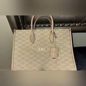 Michael kors Mirella jacquard tote cross body bag